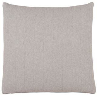 Picture of Myrtle Quilted Pewter Square Pillow (Filled)