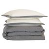 Picture of Myrtle Solid Ivory Bed Pillows (Charcoal Flange)
