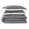 Picture of Myrtle Solid Charcoal Bed Pillows (Ivory Flange)