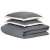 Picture of Myrtle Solid Charcoal Bed Pillows (Ivory Flange)