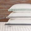 Picture of Myrtle Solid Ivory Bed Pillows (Pewter Flange)
